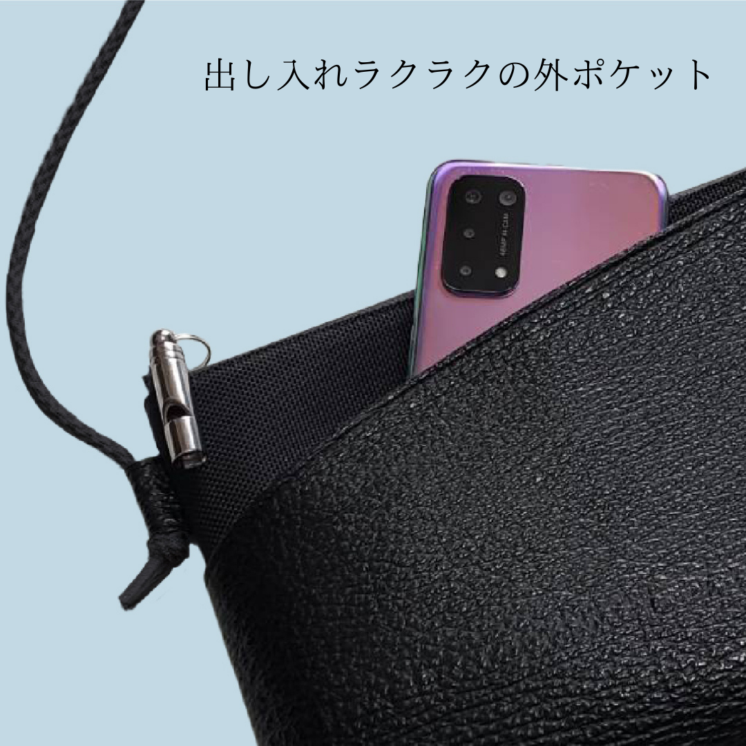 サメ革 バディバッグ Peg / サコッシュ / お財布ポシェット